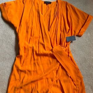 Eloquii womens orange Romper- NWT size 16